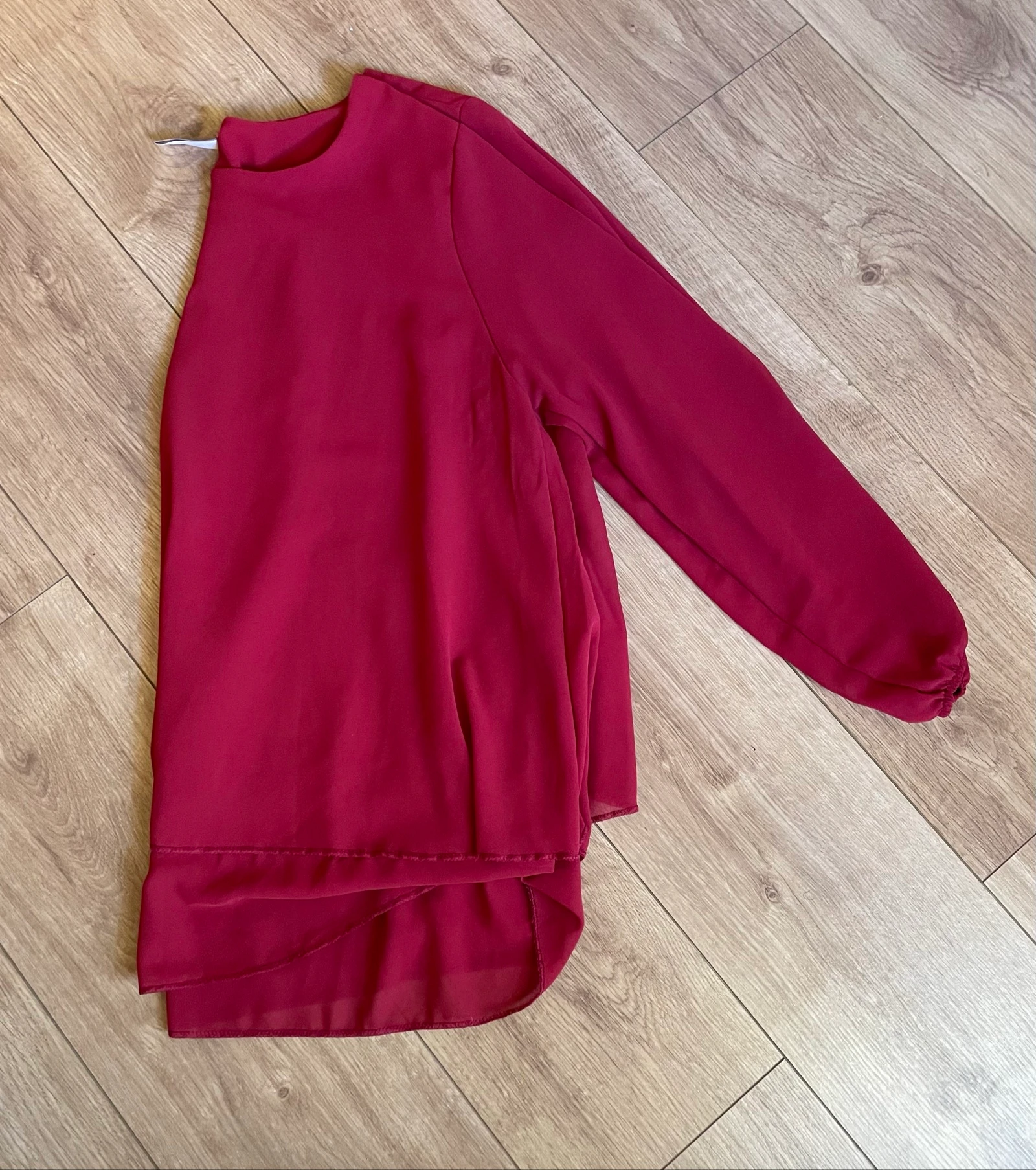 Blusa manga larga tecido fluido – photo 3